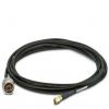 Koaxiální kabel, Černá Vnější Polyetylen, A: RP-SMA, Rovný Vnější, B: Typ N 1 m Phoenix Contact