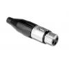 Amphenol Industrial Konektor XLR, barva Černá, počet kontaktů: 3, orientace těla: Rovný Vnitřní, pokovení: Zlato přes Amphenol Industrial Konektor XLR, barva Černá, počet kontaktů: 3, orientace těla: Rovný Vnitřní, pokovení: Zlato přes