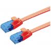 Value 21.99.2021 RJ45 síťové kabely, propojovací kabely CAT 6A U/UTP 1.00 m červená (jasná) nestíněný, plochý, pozlacené kontakty 1 ks Value 21.99.2021 RJ45 síťové kabely, propojovací kabely CAT 6A U/UTP 1.00 m červená (jasná) nestíněný, plochý, pozlacené kontakty 1 ks
