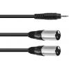 Omnitronic 30225157 XLR kabelový adaptér [1x jack zástrčka 3,5 mm - 2x...