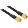 Delock pro Wi-Fi antény kabel [1x SMA zástrčka - 1x SMA zástrčka] 10.00 m černá pozlacené kontakty