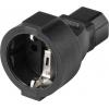 TRU COMPONENTS IEC adaptér C13/C14 CEE spojka - IEC zástrčka C14 10 A Počet kontaktů: 2 + PE černá 1 ks TRU COMPONENTS IEC adaptér C13/C14 CEE spojka - IEC zástrčka C14 10 A Počet kontaktů: 2 + PE černá 1 ks
