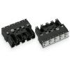 WAGO Konektor pro osvětlení, řada: 770 Kabel Vnější Konektor pro osvětlení Zásuvný 25A, IP20 barva Černá, formát pólů: