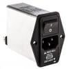 Schaffner Filtr IEC 2.5A, řada: 110-120 V or 220-240 V C14 Vnější, Montáž do panelu 5 x 20 mm, 250V ac 2 póly, 400Hz, 50