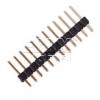 Kolíková lišta lámací HSU C2100-12ASGAS0R, 1×12, Au, 2,54 mm