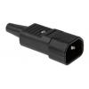 Schurter Konektor IEC C14, orientace těla: Rovný, Kabel Vnější, 250V 10A Schurter Konektor IEC C14, orientace těla: Rovný, Kabel Vnější, 250V 10A