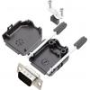 encitech DPPK09-BK-HDP15-K 6355-0011-01 sada D-SUB kolíkové lišty 180 ° Pólů: 15 pájecí kalíšek 1 sada
