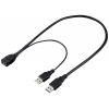 Renkforce USB kabel USB 3.0 USB-A zástrčka, USB-A zásuvka 0.50 m černá RF-5719752