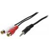 LogiLink CA1047 cinch / jack audio kabel 0.20 m černá (matná) LogiLink CA1047 cinch / jack audio kabel 0.20 m černá (matná)
