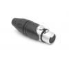 Amphenol Industrial Konektor XLR, barva Stříbrná, Černá, počet kontaktů: 5, orientace těla: Rovný Vnitřní, pokovení: