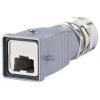 Metz Connect 1401065000ME, RJ45 konektor, průchodkové pouzdro, šedá, 1 ks
