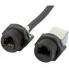 W & P Products Zdířky RJ-45 se šroubovou západkou pro montáž krytu, Cat 5e, IP67 W654-1-7-1 pouzdro spojky RJ45 černá 1 ks