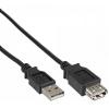 Delock USB kabel USB 2.0 USB-A zástrčka, USB-A zásuvka 0.50 m černá 83401