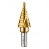 Stupňový vrták, Titan 4 to 22 mm 4 mm 9stupňový 22 mm max. tloušťka vrtáku 3 mm DeWALT Stupňový vrták, Titan 4 to 22 mm 4 mm 9stupňový 22 mm max. tloušťka vrtáku 3 mm DeWALT