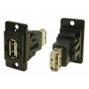 RS PRO Konektor USB, řada: FT Zásuvka/zásuvka, počet portů: 2portový, orientace těla: Rovný USB typu A na A, Panel USB RS PRO Konektor USB, řada: FT Zásuvka/zásuvka, počet portů: 2portový, orientace těla: Rovný USB typu A na A, Panel USB