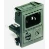 Bulgin Konektor IEC C14, orientace těla: Rovný, Zacvakávací montáž velikost pojistky 5 x 20 mm Vnitřní, 250V 10A