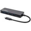 Manhattan 164924 USB Hub 3 + 1 port USB-A USB 3.2 Gen1 5 GBit/s s konektorem USB C černá 164924