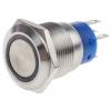 RS PRO Tlačítkový spínač IP67 SPDT Panel Blokování Osvětlené 19.2 mm 5 A, barva LED: Žlutá 12 V dc 250 V ac