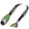 Kabel ovladače snímače, A: Vnější, A: M12, Rovný 8, B: M12, Přímý, B: Vnitřní, 30 V ac, 30V dc, IP65, IP67, řada: 0-PUR Kabel ovladače snímače, A: Vnější, A: M12, Rovný 8, B: M12, Přímý, B: Vnitřní, 30 V ac, 30V dc, IP65, IP67, řada: 0-PUR