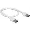 Delock USB kabel USB 2.0 USB-A zástrčka, USB-A zástrčka 0.50 m bílá 85192