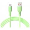 Akyga USB kabel USB 2.0 USB-A zástrčka, USB-C ® zástrčka 1 m zelená s LED AK-USB-64