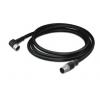 Kabel pro snímače a ovladače, A: Vnitřní, A: M8, Pravoúhlý 3, B: M12, Přímý, B: Vnější, 60V 3, IP67, řada: 756 WAGO 1 m