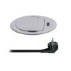 Solight 1z + USB-C 20W PD vestavná zásuvka, 2m, stříbrná - PP122C-PD20