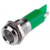 Indikátor pro montáž do panelu Prominentní barva Zelená Pájecí plíšek, 12 V ac, 12V dc RS PRO, IP67