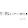 TE Connectivity USB kabel USB-A zástrčka, USB-B zásuvka 1.80 m 1487596-3