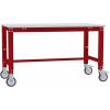 Manuflex AU7307.3003 Pracovní stůl univerzální speciální mobilně se plastové desky, Šxhxv = 1000 x 600 x 752-972 mm rubínově červená Manuflex AU7307.3003 Pracovní stůl univerzální speciální mobilně se plastové desky, Šxhxv = 1000 x 600 x 752-972 mm rubínově červená