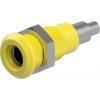 Staubli Testovací zásuvka, 4 mm, 30V ac, 25A, Žlutá, Vnitřní Pájecí, materiál kontaktu: Slitina měď-zinek, pokovení