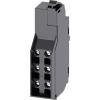 Siemens 3VA9988-0AA11 pomocný spínač 1 ks 2 přepínací kontakty Rozsah nastavení (proud): 10 A (max) Spínací napětí (max.): 600 V/AC (š x v x h) 14 x 56 x 30 mm