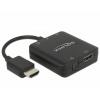 Delock 63276 HDMI adaptér [1x HDMI zástrčka - 1x HDMI zásuvka] černá 0 mm