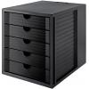 HAN SYSTEMBOX KARMA 14508-13 box se zásuvkami černá DIN A4, DIN C4 Počet zásuvek: 5