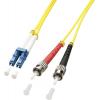 LINDY 47460 optické vlákno optické vlákno kabel 1.00 m žlutá [1x zástrčka LC - 1x ST zástrčka] 9/125 µ Singlemode OS2
