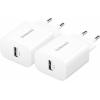 Intenso W5A white double pack Adaptér USB-C, USB A, 5 W, bílá Intenso W5A white double pack Adaptér USB-C, USB A, 5 W, bílá