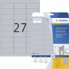 Herma 4222 typové štítky 63.5 x 29.6 mm poylesterová fólie stříbrná 675 ks trvalé laserová tiskárna, kopírka, ruční popis