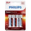 Philips Power LR6 tužková baterie AA alkalicko-manganová, 1.5 V, 4 ks Philips Power LR6 tužková baterie AA alkalicko-manganová, 1.5 V, 4 ks