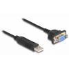 Delock USB 2.0 adaptér [1x USB 2.0 zástrčka A - 1x sériový (9 pinů)] 66453 0.5 m