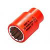 Zásuvka 3/8 in pohon 24 mm 12 bodů Čtvercový Splňuje normu VDE/1000V, celková délka: 48mm ITL Insulated Tools Ltd