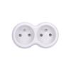 Solight rozbočka, 2x 10A, bílá-šedá - P104 Solight rozbočka, 2x 10A, bílá-šedá - P104