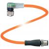 Pepperl+Fuchs V1-W-E8-OR7,5M-PUR-A1-V1-G upravený zástrčkový konektor pro senzory - aktory, 70137220-100005, piny: 4, 4, 7.5 m, 1 ks