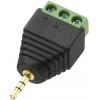 TRU COMPONENTS jack konektor 2.5 mm zástrčka, rovná Pólů: 3 stereo černá 1 ks