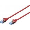 Digitus DK-1531-050/R RJ45 síťové kabely, propojovací kabely CAT 5e SF/UTP 5.00 m červená 1 ks