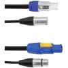 Eurolite Power-Hybrid DMX propojovací kabel [1x XLR zástrčka 3pólová - 1x XLR zástrčka 3pólová] 1.5 m