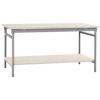 Manuflex BB5221.9006 Kompletní servírovací stolek základní stacionárně s Melamin-Platte + mezi dno, Šxhxv: 1500 x 800 x 780 mm hliníkově stříbrná