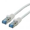 Roline Cat6a Ethernetové kabely, Bílá, Nízko dýmivý bezhalogenový 3 m 8, typ pláště: Stíněné Stíněný