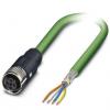 Phoenix Contact Cat5 Ethernetové kabely, řada: NBC, Zelená, Polyvinylchlorid, 600V 5 m 4, typ pláště: Stíněné Stíněný