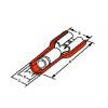 Molex Zásuvný konektor, řada: Avikrimp Izolované, 6.35 x 0.81 mm, Červená Vnitřní, celková délka: 22.6mm, izolační: Molex Zásuvný konektor, řada: Avikrimp Izolované, 6.35 x 0.81 mm, Červená Vnitřní, celková délka: 22.6mm, izolační: