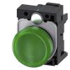 Siemens Indikátor, řada: SIRIUS ACT 3SU11 Montáž do panelu LED Zelená, průměr výřezu: 22 mm IP20, IP69, IP67, IP66 Siemens Indikátor, řada: SIRIUS ACT 3SU11 Montáž do panelu LED Zelená, průměr výřezu: 22 mm IP20, IP69, IP67, IP66